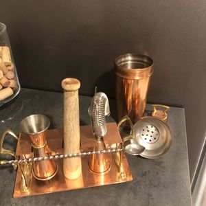 Pottery Barn Copper Bar Set